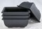 4 Rectangular Black Plastic Cactus Succulent, Bonsai Training Pot 5"x 3.5"x 2"